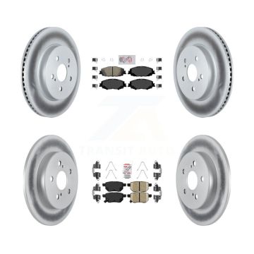 Front Rear Ceramic Pad Coat Brake Rotors Kit For Toyota Corolla With Manual Parking KGA-102636