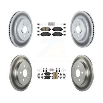 Front Rear Ceramic Pad Coat Disc Brake Rotor Kit For 2020-2022 Toyota Corolla Prius Prime KGA-102641