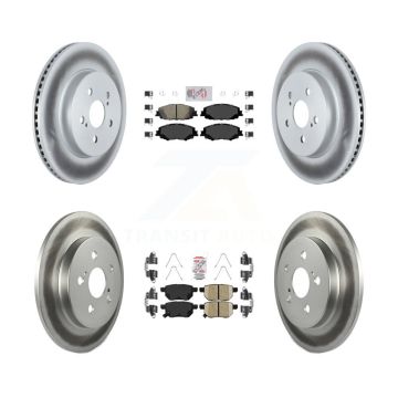 Front Rear Ceramic Pad Coat Disc Brake Rotor Kit For 2020-2022 Toyota Corolla Prius Prime KGA-102642