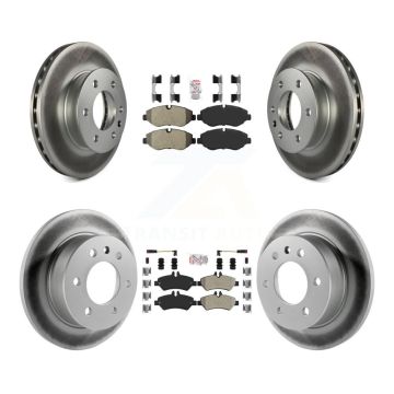 Front Rear Semi-Metallic Pad Coated Brake Rotor Kit For Sprinter 2500 Mercedes-Benz Dodge KGA-102644