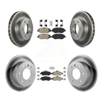 Front Rear Semi-Metallic Pad Coated Brake Rotor Kit For Sprinter 2500 Mercedes-Benz Dodge KGA-102646