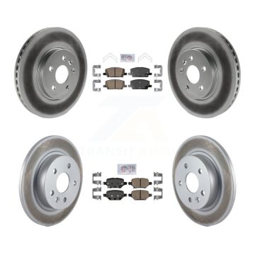 Front Rear Ceramic Pads And Coated Disc Brake Rotors Kit For Buick Encore Chevrolet Trax KGA-102666
