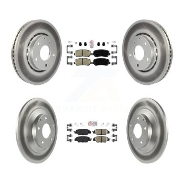 Front Rear Ceramic Pads And Coated Disc Brake Rotors Kit For Mazda CX-5 KGA-102669