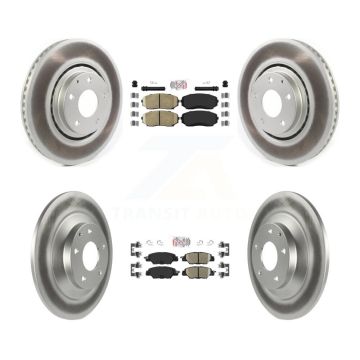 Front Rear Ceramic Pad Coated Disc Brake Rotors Kit For 2019-2023 Mazda CX-5 Turbocharged KGA-102671