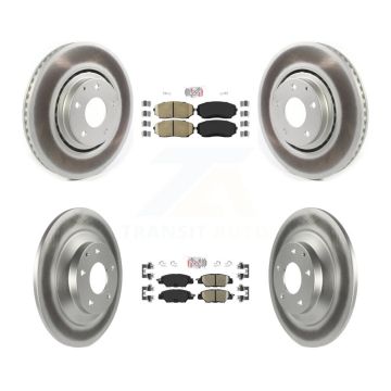 Front Rear Ceramic Pad Coated Disc Brake Rotors Kit For 2019-2023 Mazda CX-5 Turbocharged KGA-102672