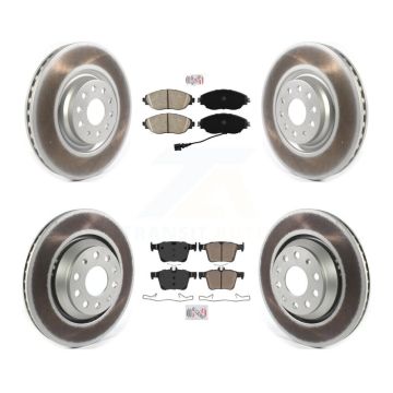 Front Rear Ceramic Pads And Coated Disc Brake Rotors Kit For 2017-2019 Volkswagen Golf R KGA-102675