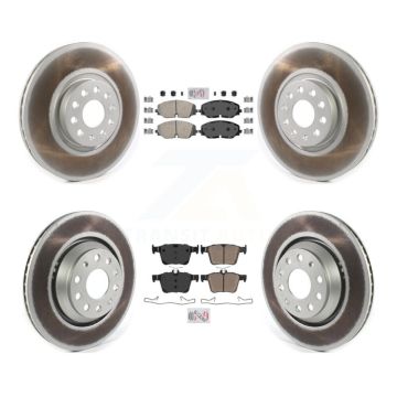 Front Rear Ceramic Pads And Coated Disc Brake Rotors Kit For Volkswagen Atlas KGA-102676