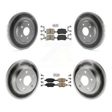 Front Rear Ceramic Pad Coat Brake Rotor Kit For Chevrolet Cobalt Saturn Ion Malibu HHR G6 KGA-102681