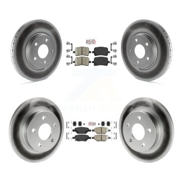 Front Rear Ceramic Pad Coat Brake Rotor Kit For Chevrolet Cobalt Saturn Ion Malibu HHR G6 KGA-102682