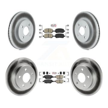 Front Rear Ceramic Pads And Coated Disc Brake Rotors Kit For Pontiac G5 Pursuit KGA-102700