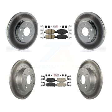 Front Rear Ceramic Pads And Coated Disc Brake Rotors Kit For 2016-2022 Honda HR-V KGA-102703