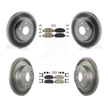 Front Rear Ceramic Pads And Coated Disc Brake Rotors Kit For 2016-2022 Honda HR-V KGA-102704