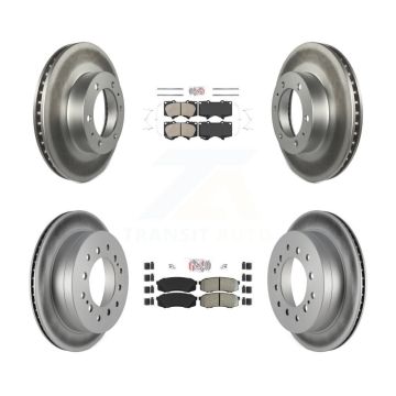 Front Ceramic Rear Semi-Metallic Pad Coated Brake Rotor Kit For Toyota 4Runner FJ Cruiser KGA-102724
