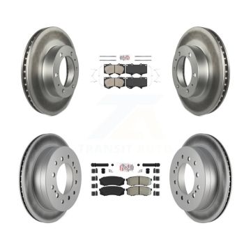 Front Ceramic Rear Semi-Metallic Pad Coated Brake Rotor Kit For Toyota 4Runner FJ Cruiser KGA-102726
