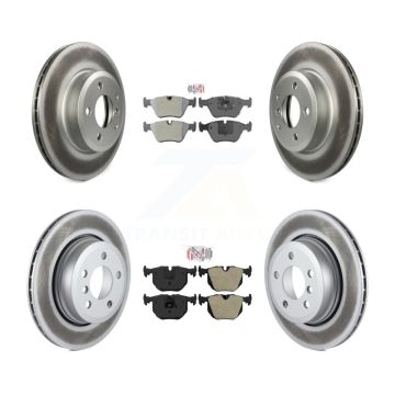 Front Rear Semi-Metallic Pads And Coated Disc Brake Rotors Kit For 2004-2010 BMW X3 KGA-102756