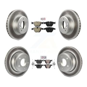 Front Rear Semi-Metallic Pad Coated Brake Rotors Kit For BMW 530xi 528i xDrive 535i 535xi KGA-102767