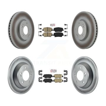 Front Rear Ceramic Pads And Coated Disc Brake Rotors Kit For Kia Rondo KGA-102770