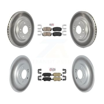 Front Rear Ceramic Pad Coated Disc Brake Rotors Kit For Hyundai Kona Electric Kia Niro EV KGA-102783