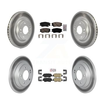 Front Rear Ceramic Pad Coat Brake Rotor Kit For 2020-2022 Kia Soul 1.6L with Turbocharged KGA-102784