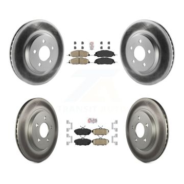 Front Rear Ceramic Pads And Coated Disc Brake Rotors Kit For Ford Mustang KGA-102788