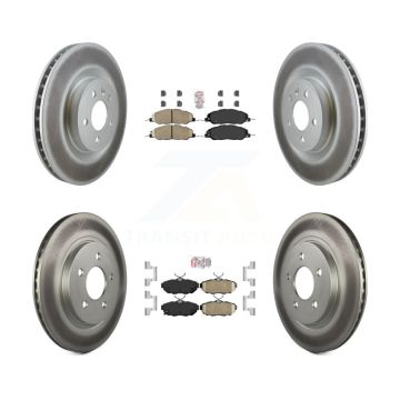 Front Rear Ceramic Pads And Coated Disc Brake Rotors Kit For Ford Mustang KGA-102790