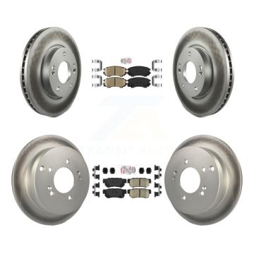 Front Rear Ceramic Pads And Coated Disc Brake Rotors Kit For Hyundai Tucson Kia Sportage KGA-102815