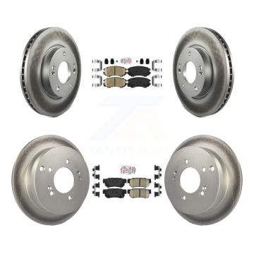 Front Rear Ceramic Pads And Coated Disc Brake Rotors Kit For Hyundai Tucson Kia Sportage KGA-102816