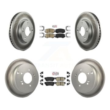 Front Rear Ceramic Pads And Coated Disc Brake Rotors Kit For Hyundai Tucson Kia Sportage KGA-102817