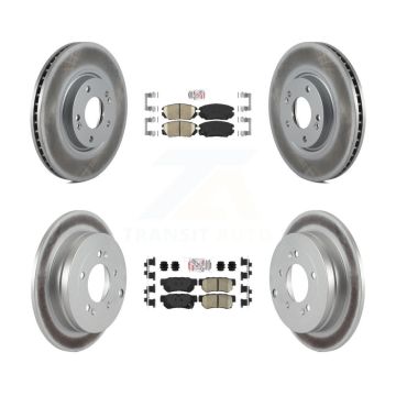 Front Rear Ceramic Pads And Coated Disc Brake Rotors Kit For 2006-2009 Hyundai Azera KGA-102822