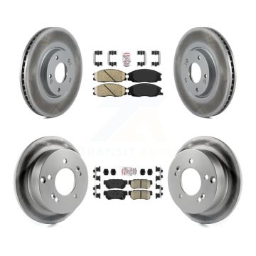 Front Rear Ceramic Pads And Coated Disc Brake Rotors Kit For Hyundai XG350 KGA-102826
