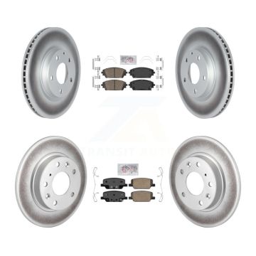 Front Rear Ceramic Pads And Coated Disc Brake Rotors Kit For Mazda 3 Sport AWD KGA-102831