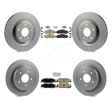 Front Rear Ceramic Pad & Coated Disc Brake Rotors Kit For Chevrolet Corvette Cadillac XLR KGA-102834