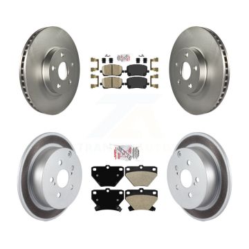 Front Ceramic Rear Semi-Metallic Pad Coat Brake Rotors Kit For Toyota Matrix Corolla Vibe KGA-102842
