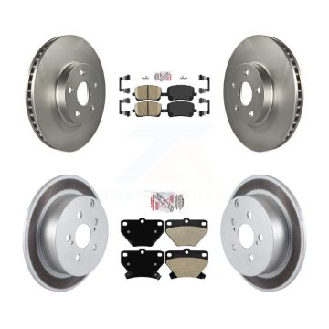 Front Ceramic Rear Semi-Metallic Pad Coat Brake Rotors Kit For Toyota Matrix Corolla Vibe KGA-102843