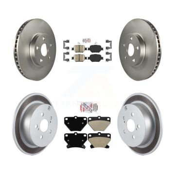 Front Ceramic Rear Semi-Metallic Pads And Coated Disc Brake Rotors Kit For Toyota Celica KGA-102844