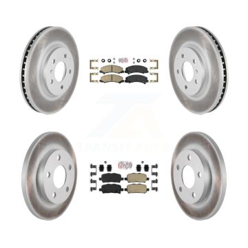 Front Rear Ceramic Pads And Coated Disc Brake Rotors Kit For Chevrolet Impala Limited KGA-102845