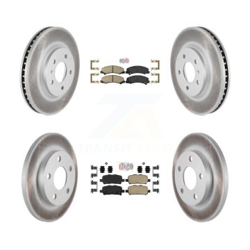 Front Rear Ceramic Pads And Coated Disc Brake Rotors Kit For Chevrolet Impala Limited KGA-102846
