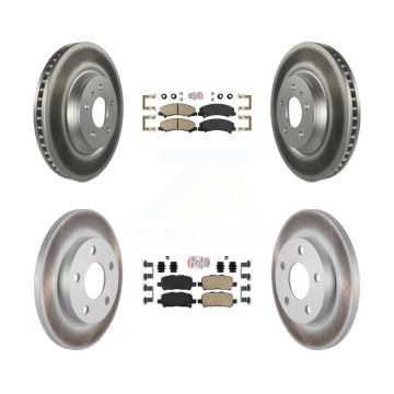 Front Rear Ceramic Pads And Coated Disc Brake Rotors Kit For Chevrolet Impala Limited KGA-102847
