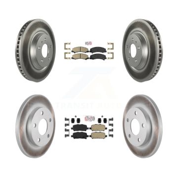 Front Rear Ceramic Pads And Coated Disc Brake Rotors Kit For Chevrolet Impala Limited KGA-102848