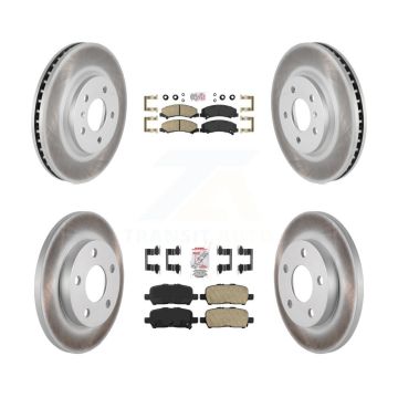 Front Rear Ceramic Pads And Coated Disc Brake Rotors Kit For Chevrolet Impala Limited KGA-102849