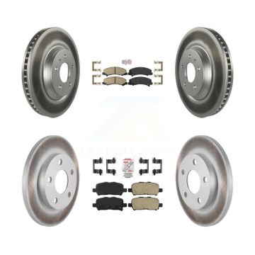 Front Rear Ceramic Pads And Coated Disc Brake Rotors Kit For Chevrolet Impala Limited KGA-102852