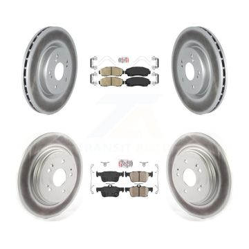 Front Rear Ceramic Pads And Coated Disc Brake Rotors Kit For 2019-2021 Acura RDX KGA-102882