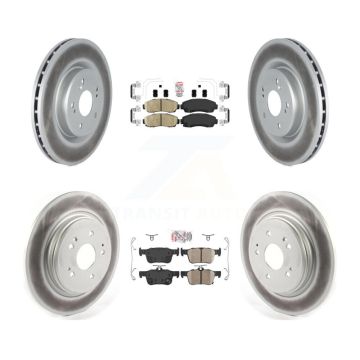 Front Rear Ceramic Pads And Coated Disc Brake Rotors Kit For 2019-2021 Acura RDX KGA-102883