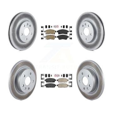 Front Rear Ceramic Pad And Coated Disc Brake Rotors Kit For Chevrolet Cruze Sonic Limited KGA-102890