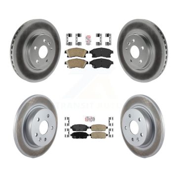 Front Rear Ceramic Pads And Coated Disc Brake Rotors Kit For 2013-2014 Chevrolet Sonic RS KGA-102905