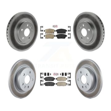 Front Rear Ceramic Pad & Coated Brake Rotor Kit For 2013-2017 Chevrolet Trax Buick Encore KGA-102906