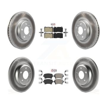 Front Rear Semi-Metallic Pad And Coated Disc Brake Rotor Kit For 2016 Audi Q5 FLEX engine KGA-102916
