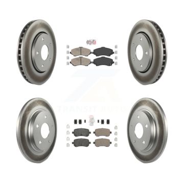 Front Rear Ceramic Pad Coat Brake Rotor Kit For Dodge Grand Caravan Journey Chrysler Town KGA-102925