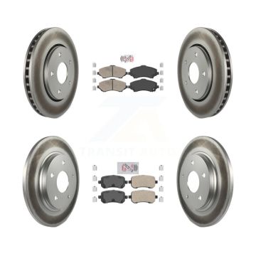 Front Rear Ceramic Pad Coat Brake Rotor Kit For Dodge Grand Caravan Journey Chrysler Town KGA-102927