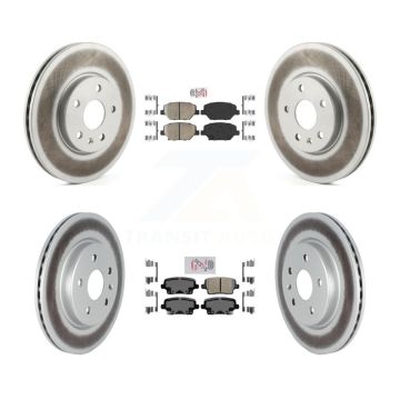 Front Rear Ceramic Pads And Coated Disc Brake Rotors Kit For 2019 Cadillac XT4 KGA-102930